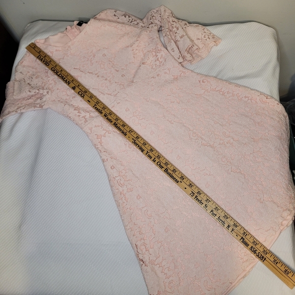 Lulus Favorite Flair Soft Pink Lace Mini Dress sz XS CD108L - Picture 8 of 11